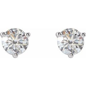 14K White Gold 1/2 CTW Natural Diamond Earrings – image 2