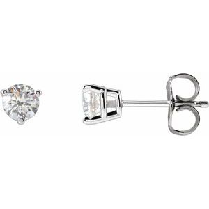 14K White Gold 1/2 CTW Lab-Grown Diamond Earrings