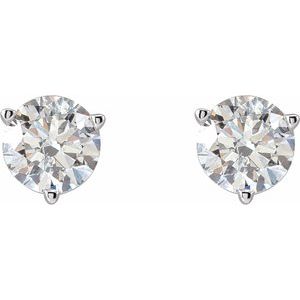 14K White Gold 1 CTW Natural Diamond Earrings – image 2