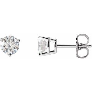 14K White Gold 1 CTW Natural Diamond Earrings