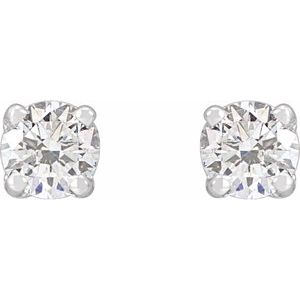 14K White Gold 1/2 CTW Natural Diamond Stud Earrings – image 2