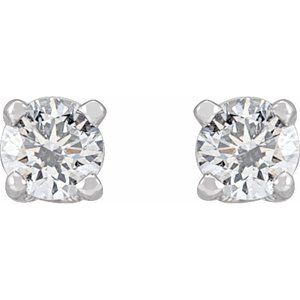 14K White Gold 1/5 CTW Lab-Grown Diamond Stud Earrings – image 2
