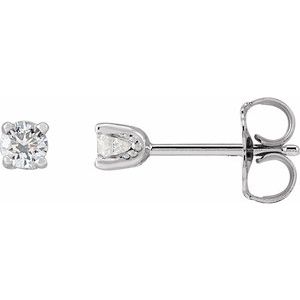 Platinum 1/5 CTW Natural Diamond Stud Earrings