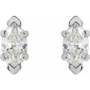 Sterling Silver 1/2 CTW Natural Diamond Earrings – image 2