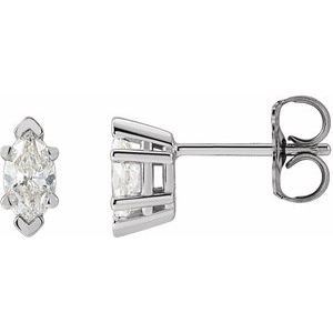 Sterling Silver 1/2 CTW Natural Diamond Earrings