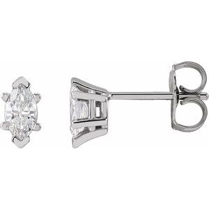 Platinum 3/8 CTW Natural Diamond Earrings