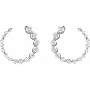 Sterling Silver 7/8 CTW Lab-Grown Diamond Front-Back Earrings – image 2