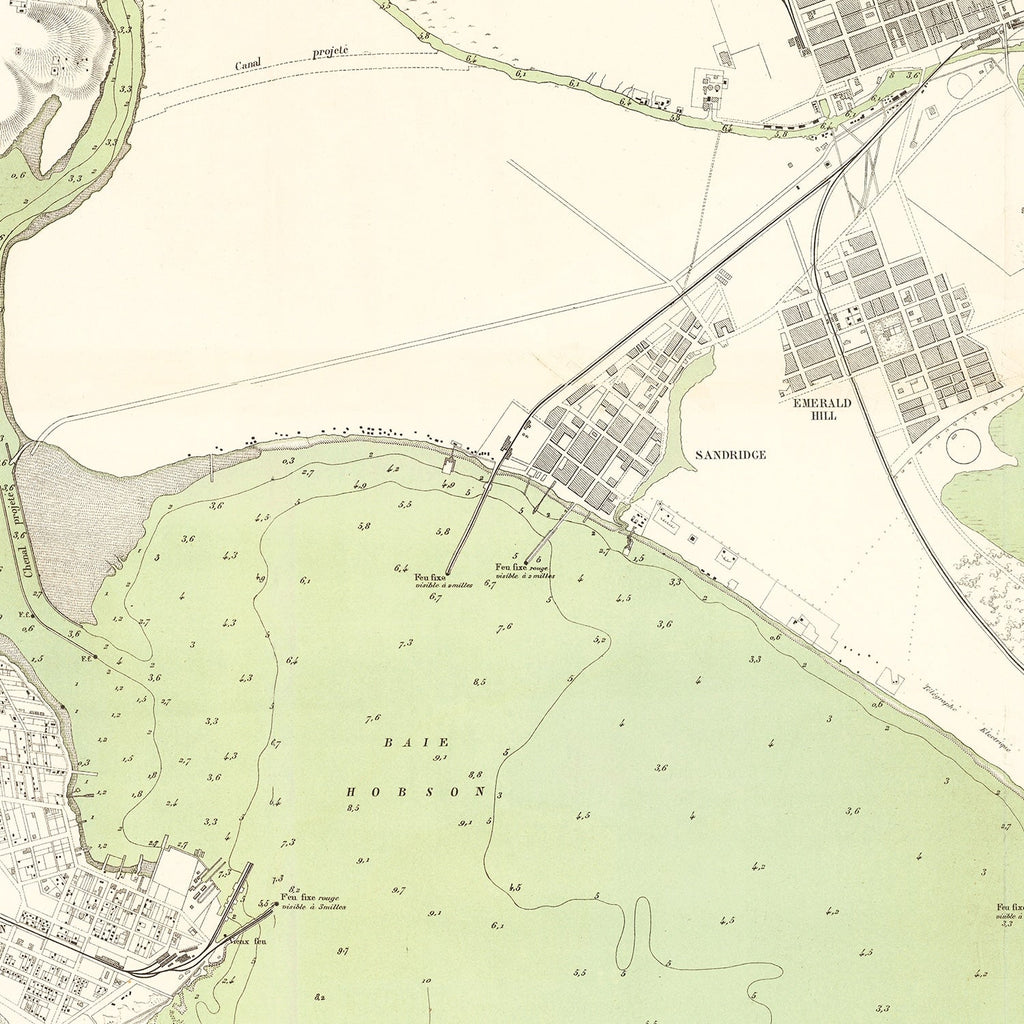 Vintage Map of Melbourne, Australia 1887