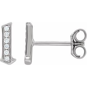 Accented Gothic Initial Earrings