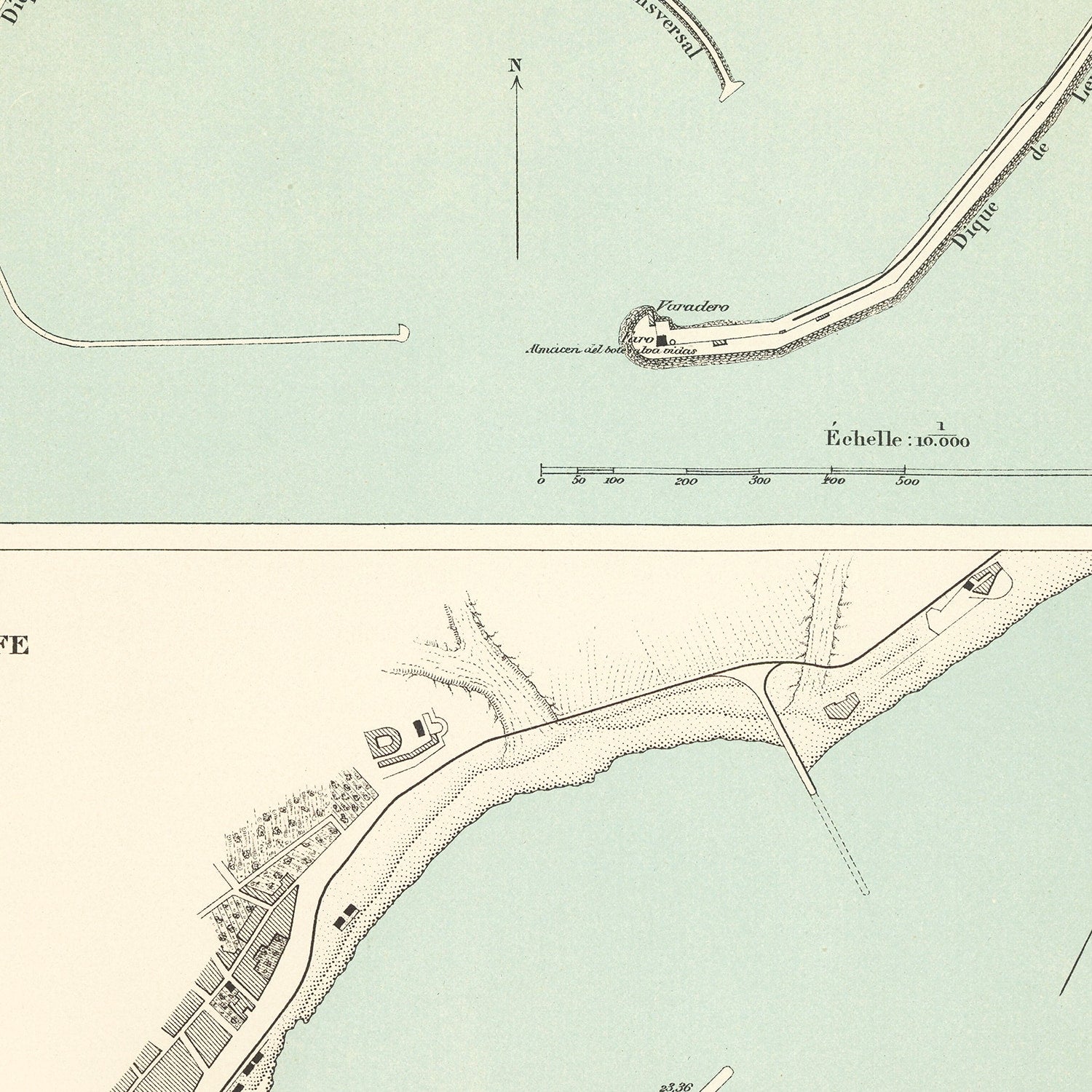 Vintage Map of Tarragona, Spain 1888