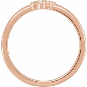 14K Rose Gold .04 CTW Rose-Cut & Faceted Natural Diamond Stackable Ring