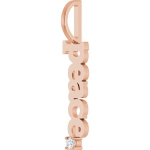 18K Rose Gold 2 mm Round Peace Pendant Mounting – image 3