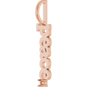 10K Rose Gold 2 mm Round Peace Pendant Mounting – image 4