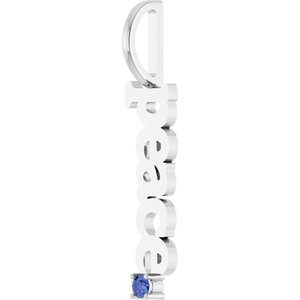 Sterling Silver Natural Tanzanite Peace Charm/Pendant – image 2