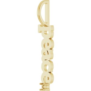 18K Yellow Gold 2 mm Round Peace Pendant Mounting – image 4
