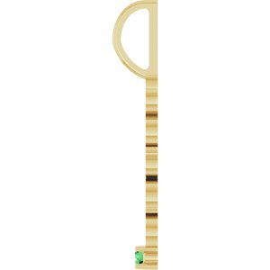 14K Yellow Gold Natural Tsavorite Garnet Peace Charm/Pendant – image 3
