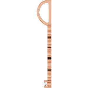 14K Rose Gold Natural White Sapphire Peace Charm/Pendant – image 3