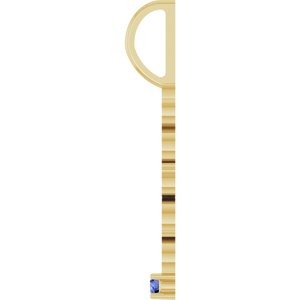 14K Yellow Gold Natural Tanzanite Peace Charm/Pendant – image 3