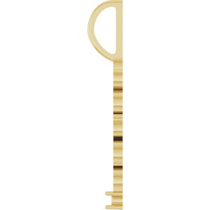 18K Yellow Gold 2 mm Round Peace Pendant Mounting – image 6
