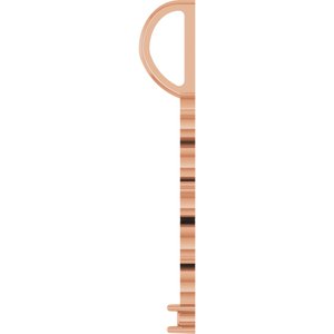 14K Rose Gold 2 mm Round Peace Charm/Pendant Mounting – image 6