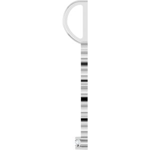 10K White Gold 2 mm Round Peace Pendant Mounting – image 5