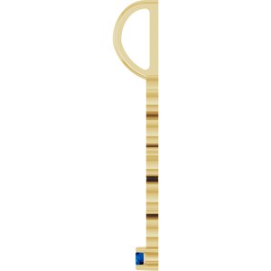 14K Yellow Gold Natural Blue Sapphire Peace Charm/Pendant – image 3