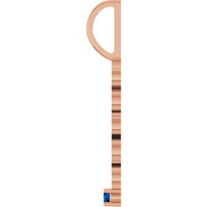 14K Rose Gold Natural Blue Sapphire Peace Charm/Pendant – image 3