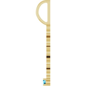 14K Yellow Gold Natural Aquamarine Peace Charm/Pendant – image 3