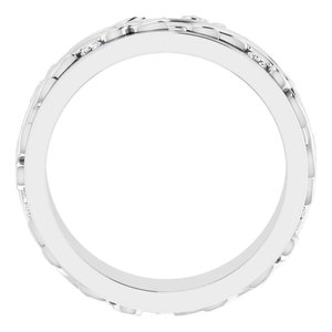14K White 1/6 CTW Natural Diamond Band Size 7.5