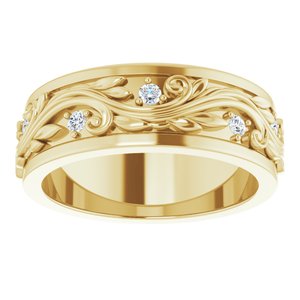 14K Yellow 1/6 CTW Natural Diamond Band Size 7.5
