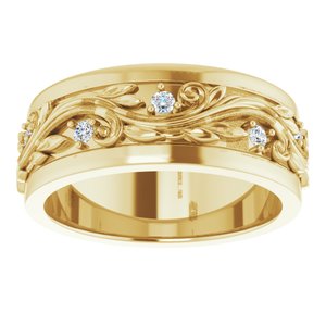 14K Yellow 1/4 CTW Natural Diamond Band Size 8