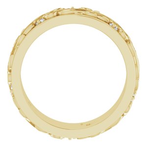 14K Yellow 1/4 CTW Natural Diamond Band Size 8