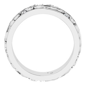 14K White 1/4 CTW Natural Diamond Band Size 8