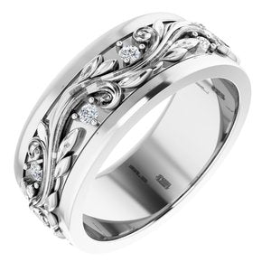 Platinum 1/4 CTW Natural Diamond Band Size 8