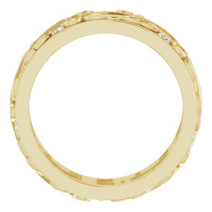 14K Yellow 1/6 CTW Natural Diamond Band Size 6.5