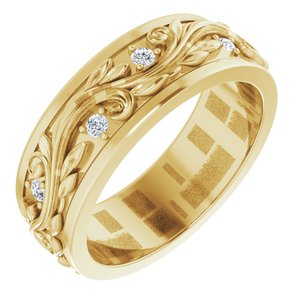 14K Yellow 1/6 CTW Natural Diamond Band Size 6.5
