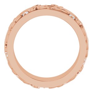 14K Rose 1/6 CTW Natural Diamond Band Size 6