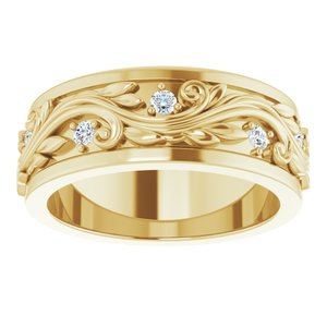 14K Yellow 1/6 CTW Natural Diamond Band Size 6