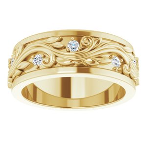 14K Yellow 1/4 CTW Natural Diamond Band Size 5.5