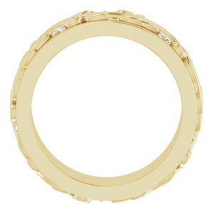 14K Yellow 1/4 CTW Natural Diamond Band Size 5.5