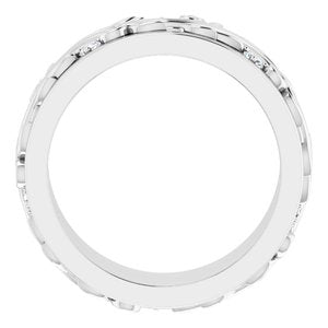 14K White 1/4 CTW Natural Diamond Band Size 5.5
