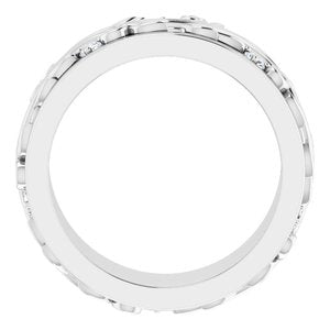Platinum 1/6 CTW Natural Diamond Band Size 5