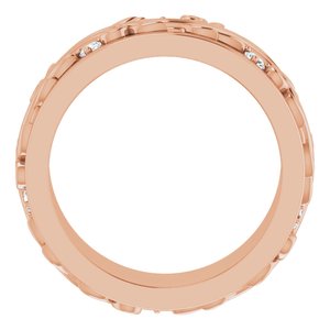 14K Rose 1/6 CTW Natural Diamond Band Size 5