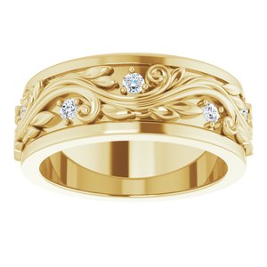 14K Yellow 1/6 CTW Natural Diamond Band Size 5