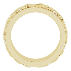 14K Yellow 1/6 CTW Natural Diamond Band Size 4.5