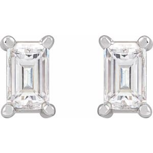 Platinum 1/5 CTW Natural Diamond Stud Earrings – image 2