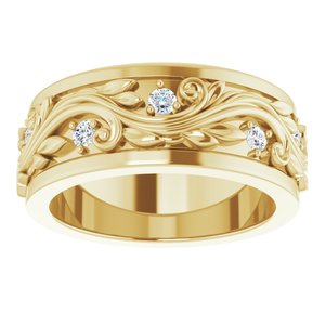 14K Yellow 1/6 CTW Natural Diamond Band Size 4