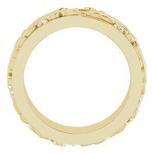 14K Yellow 1/6 CTW Natural Diamond Band Size 4