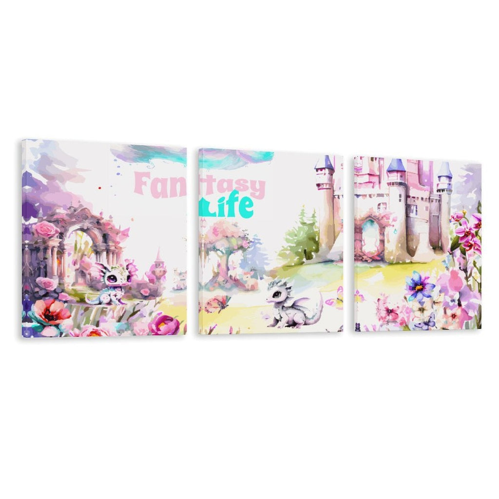 Fantasy Life Design 3-piece Wall Art with Decorative Frame - 16" × 20" | Ships from USA