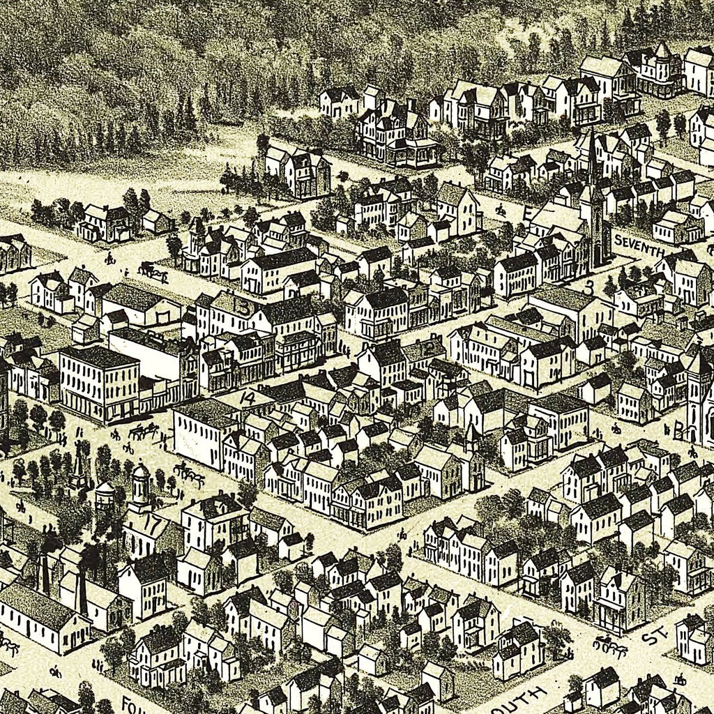 Vintage Map of Clarion, Pennsylvania 1896